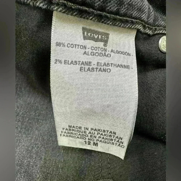 Levi’s Strauss Faded Lived in Black Color Mid Rise Cotton Size 12 - Picture 3 of 8